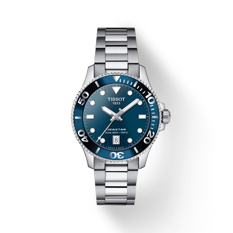 TISSOT SEASTAR 1000 36mm 青 Tissot Seastar 1000 36mm, Blue Dial - Richter & Phillips Jewelers