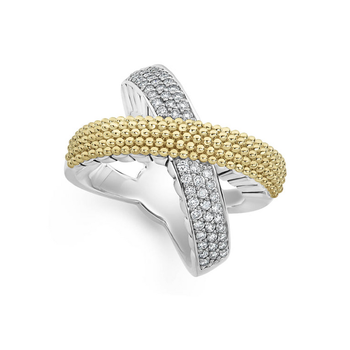 X Caviar Diamond Ring