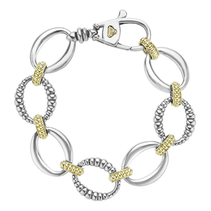 Two-Tone Oval Link Bracelet