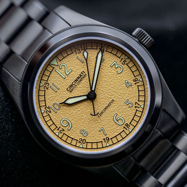 Cincinnatus Field Sand Black PVD Automatic