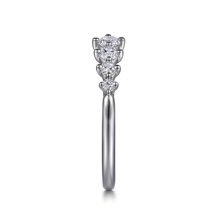 Round Diamond Open Wedding Band