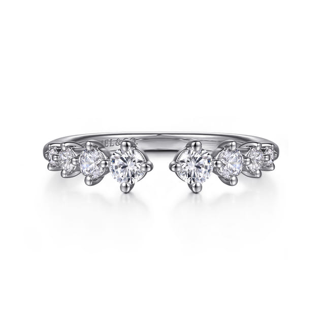 Round Diamond Open Wedding Band