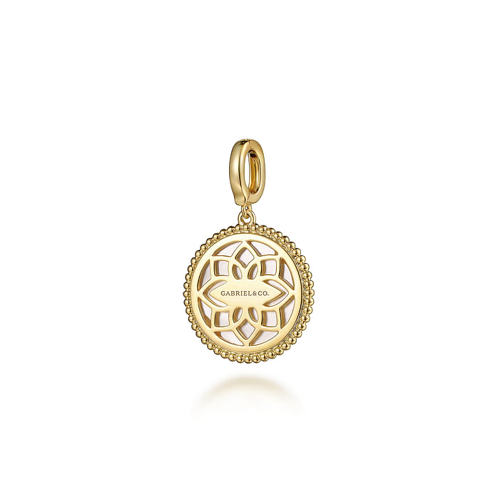 Round Mother of Pearl Inlay Pendant