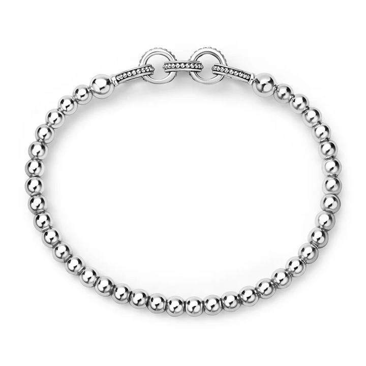 Silver Ring Link Stretch Bracelet