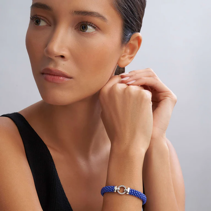 Ultramarine Ceramic Diamond Circle Bracelet
