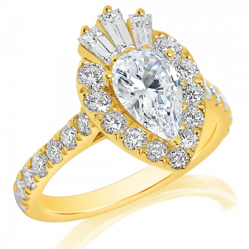 Fancy Halo Engagement Ring