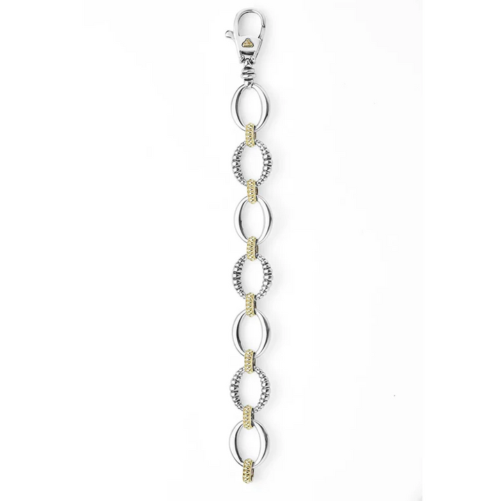 Two-Tone Oval Link Bracelet