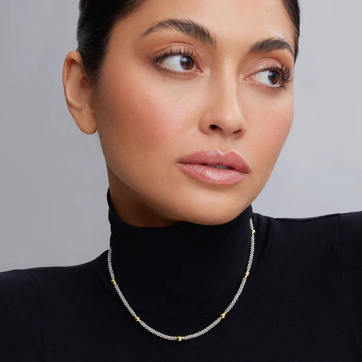 Two-Tone Station Necklace