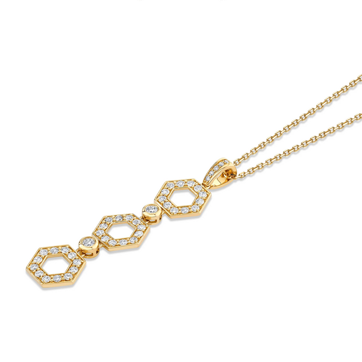 Pave Hex Infinity Pendant