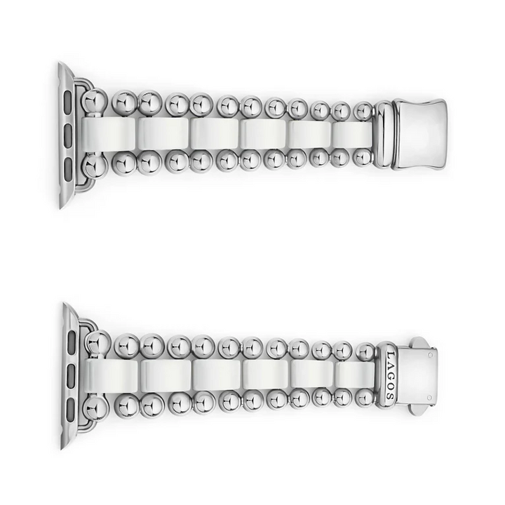 White Ceramic and Stainless Steel Watch Bracelet-38-45mm