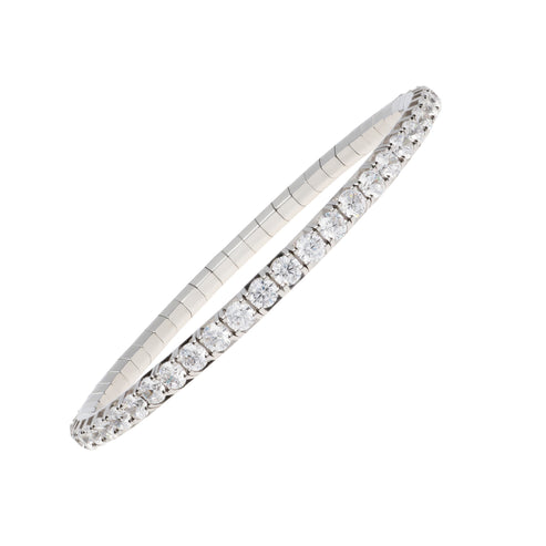 7.3ct Diamond Stretch Tennis Bracelet - Yellow Gold