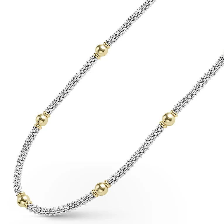 Two-Tone Station Necklace