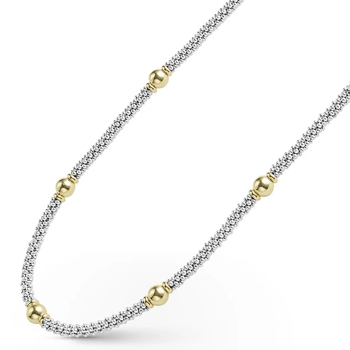 Two-Tone Station Necklace