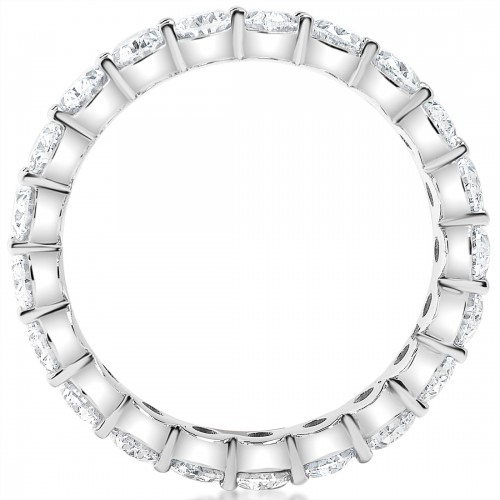 Oval Double Shared Prong Eternity Ring