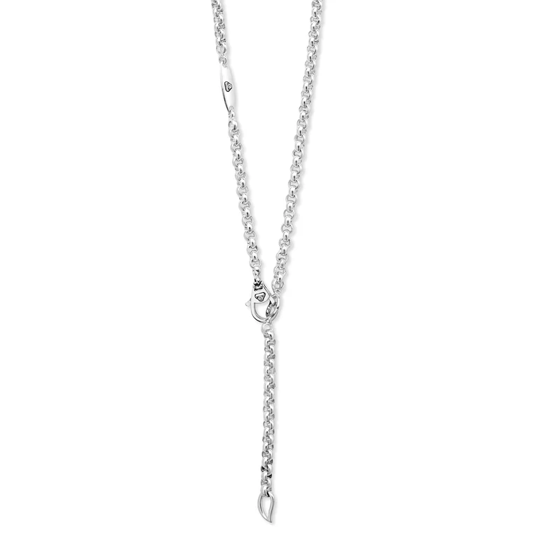 Silver Ring Link Station Necklace