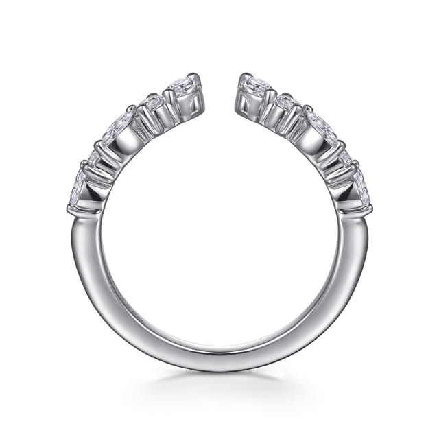 Marquise & Round Open Diamond Wedding Band
