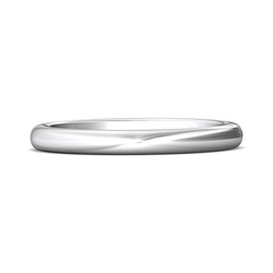 14k White Gold Plain Wedding Band