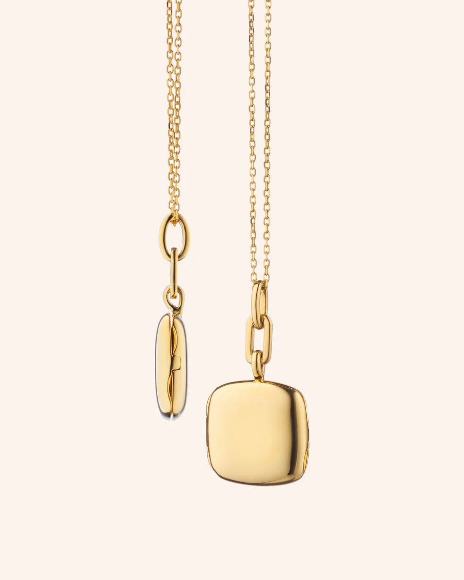 Slim "Viv" Gold Locket Necklace