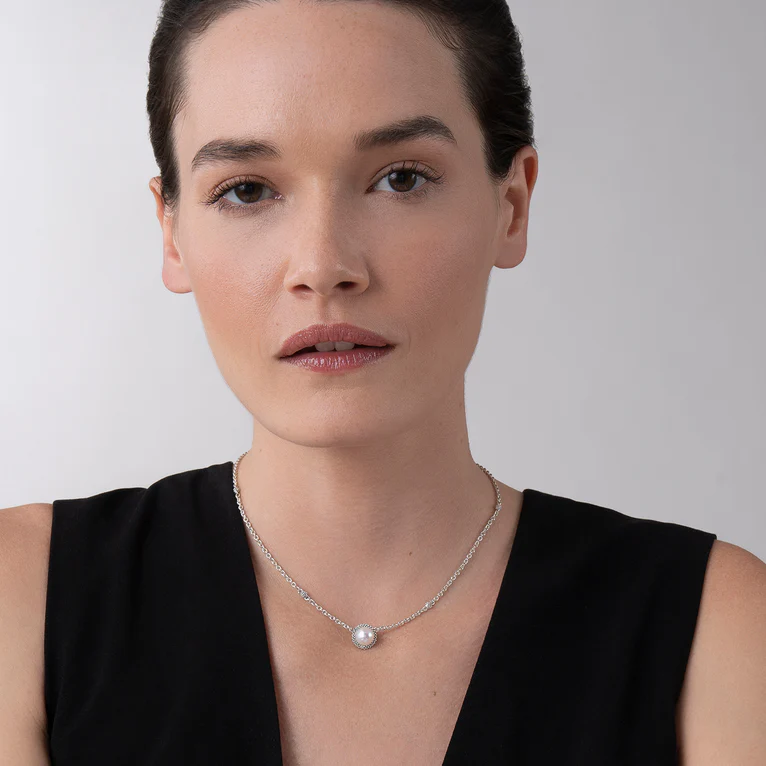 Sterling Silver Pearl Pendant Necklace