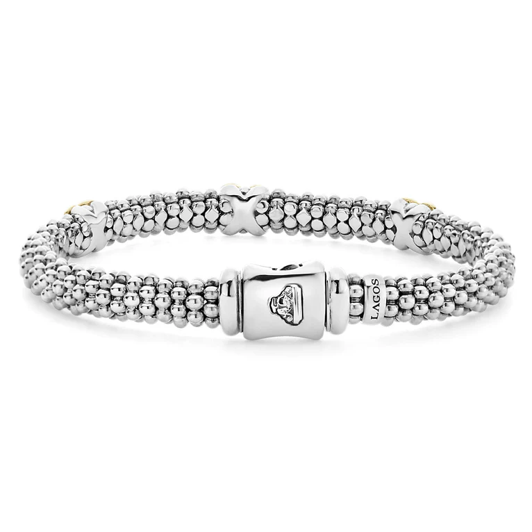 Three Station X Caviar Bracelet