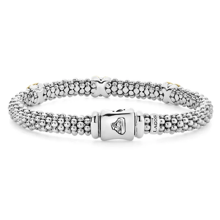 Three Station X Caviar Bracelet