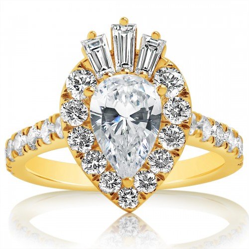 Fancy Halo Engagement Ring