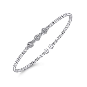 Bujukan Bead and Hexagon Cluster Diamond Bangle