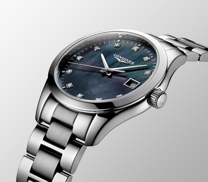 LONGINES Conquest Classic L2.386.4.88.6 Black Mother-of-Pearl Dial With Date Window