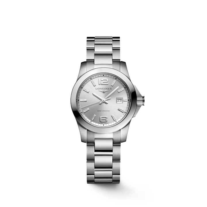 LONGINES Conquest L3.376.4.76.6 29.5mm Watch With Sunray Silver Dial