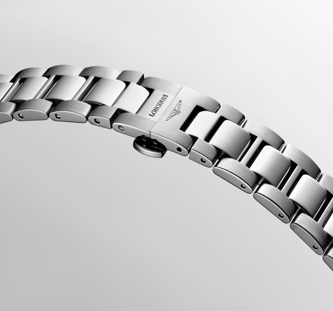 LONGINES Conquest L3.376.4.76.6 Stainless Steel Bracelet With Triple Safety Folding Clasp