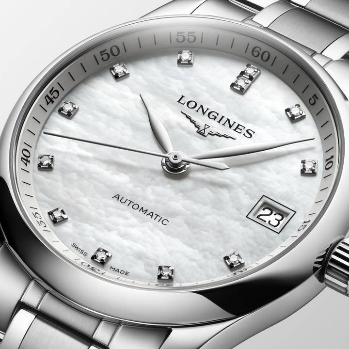 LONGINES Master Collection L2.357.4.87.6 Mother-of-Pearl Dial With Diamond Hour Markers