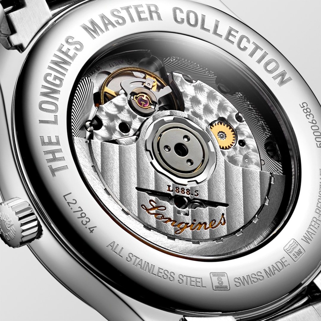 LONGINES Master Collection L2.793.4.79.6 Transparent Caseback Close-Up With Calibre L888.5 Movement