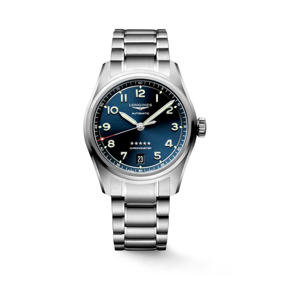 LONGINES Spirit L3.410.4.93.6 37mm Watch With Sunray Blue Dial