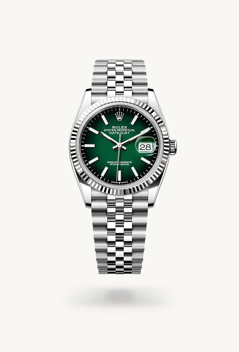 Rolex Datejust in White Rolesor - combination of Oystersteel and white gold, M126234-0059 - Richter & Phillips Jewelers