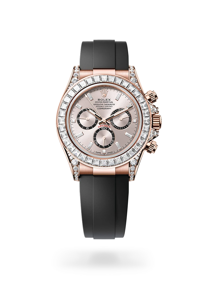 Rolex Cosmograph Daytona in 18 kt Everose gold with lugs set with diamonds, M126535TBR-0002 - Richter & Phillips