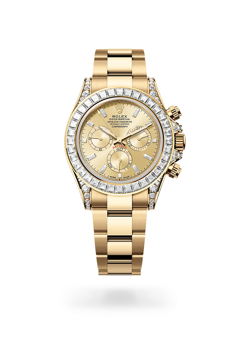 Rolex Cosmograph Daytona 18 kt yellow gold with lugs set with diamonds, M126598TBR-0001