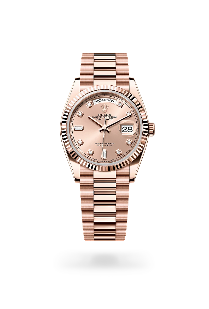 Rolex Day-Date in 18 kt Everose gold, M128235-0009 - Richter & Phillips