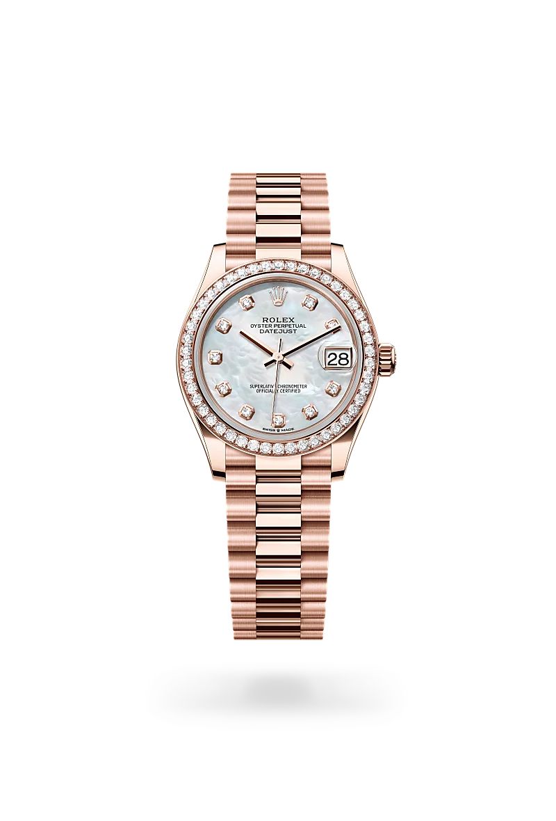 Rolex Datejust in 18 kt Everose gold, M278285RBR-0005 - Richter & Phillips