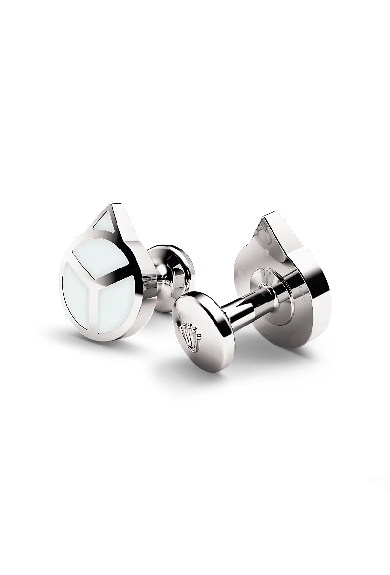 Rolex ‘Hand’ cufflinks White gold and luminescent material A1029 at Richter & Phillips Jewelers